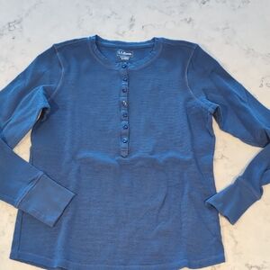 L.L. Bean Waffle Knit Henley